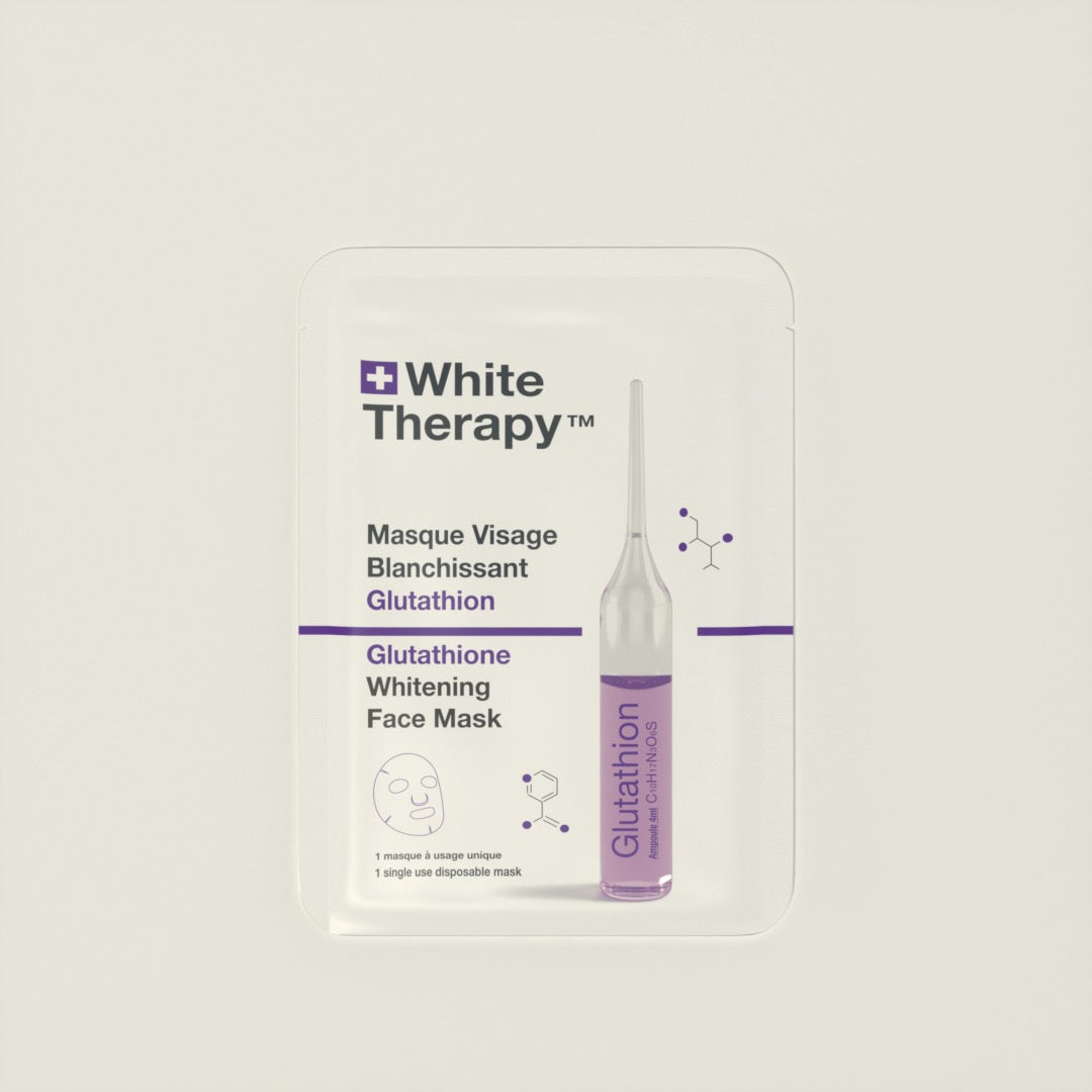 White Therapy + Mascarilla facial blanqueadora con glutatión
