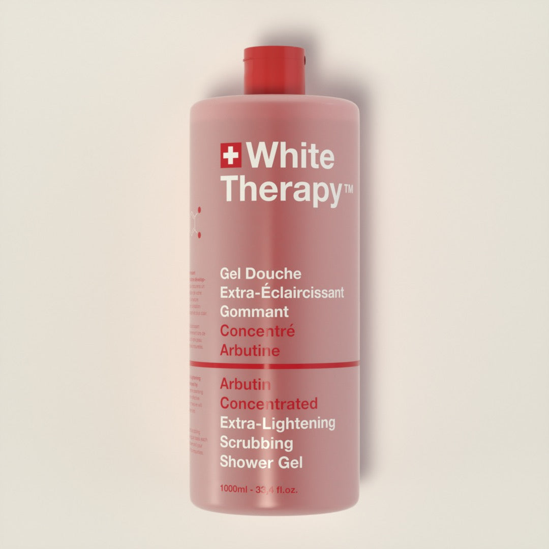 White Therapy + Gel de Ducha Exfoliante Extra-Aclarante Concentrado con Arbutina