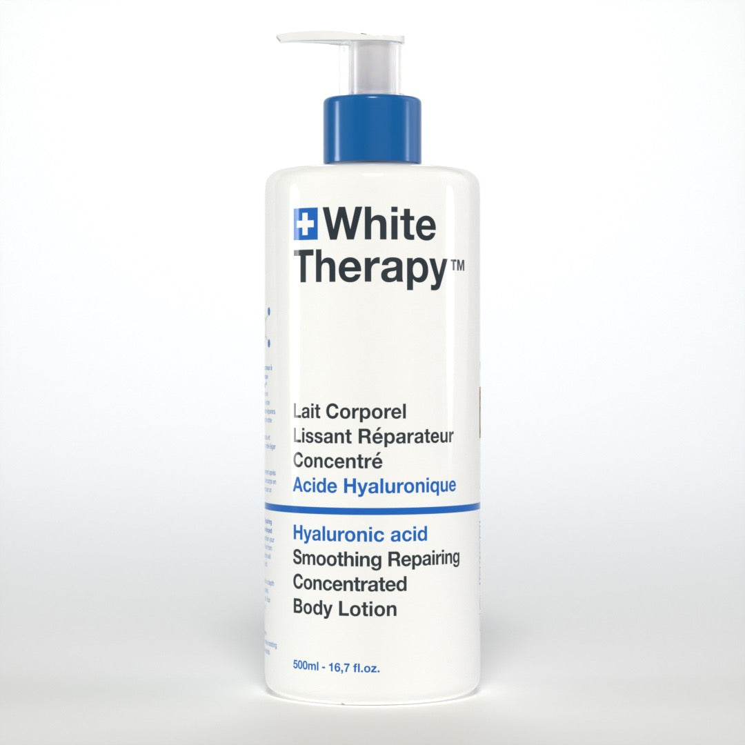 White Therapy + Leche Corporal Reparadora Suavizante Concentrada con Ácido Hialurónico