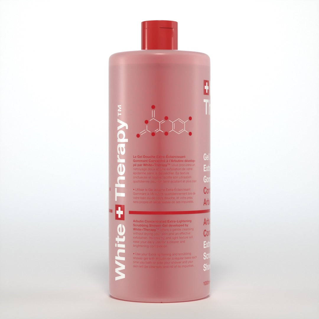 White Therapy + Gel de Ducha Exfoliante Extra-Aclarante Concentrado con Arbutina