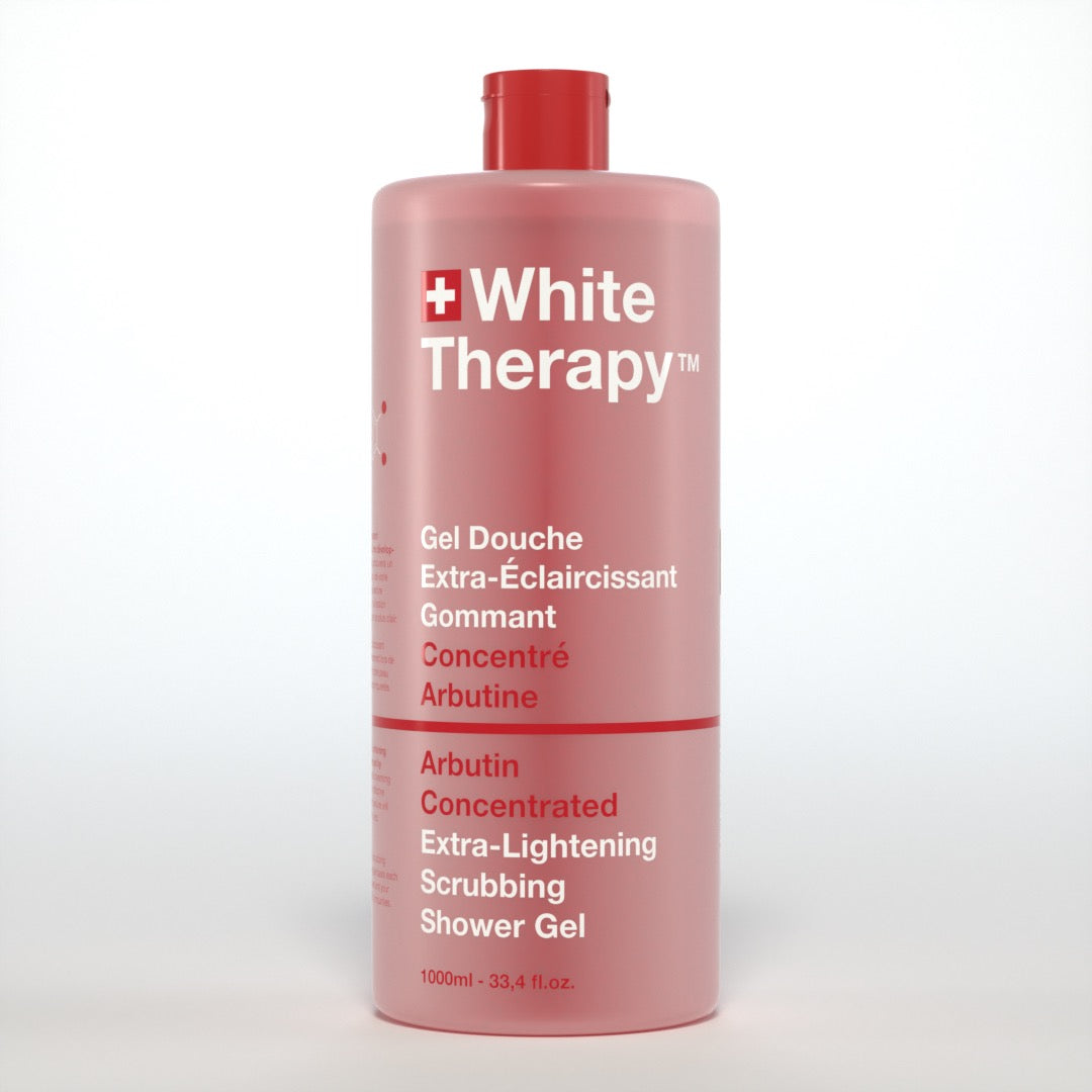 White Therapy + Gel de Ducha Exfoliante Extra-Aclarante Concentrado con Arbutina