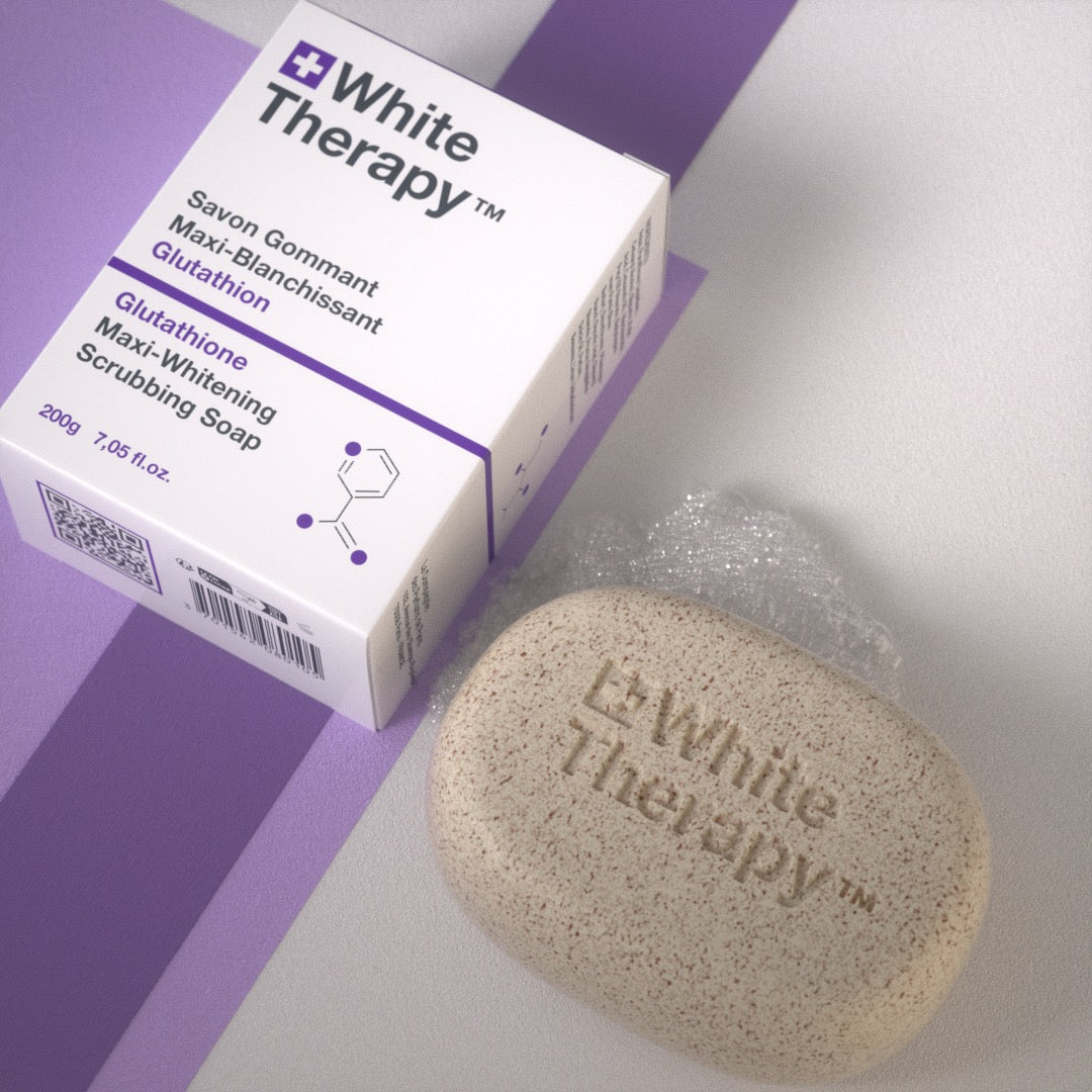 White Therapy + Jabón Exfoliante Maxiblanqueador con Glutatión