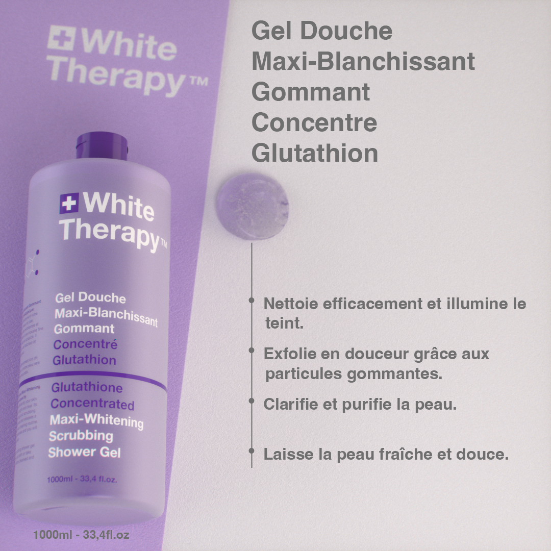 White Therapy + Glutatión Concentrado Gel de Ducha Maxi-Blanqueante Exfoliante