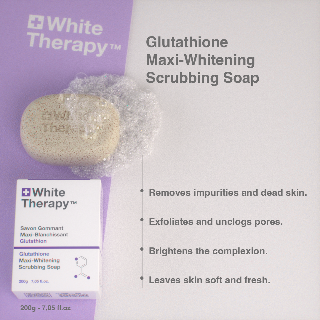 White Therapy + Glutathione Maxi-Whitening Scrubbing Soap