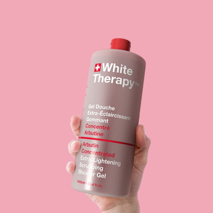 White Therapy + Gel de Ducha Exfoliante Extra-Aclarante Concentrado con Arbutina