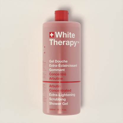 White Therapy + Gel de Ducha Exfoliante Extra-Aclarante Concentrado con Arbutina