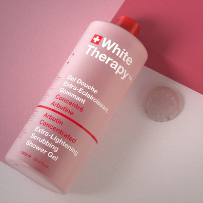 White Therapy + Gel de Ducha Exfoliante Extra-Aclarante Concentrado con Arbutina