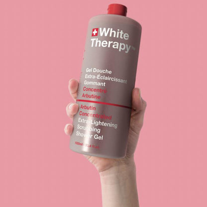 White Therapy + Gel de Ducha Exfoliante Extra-Aclarante Concentrado con Arbutina